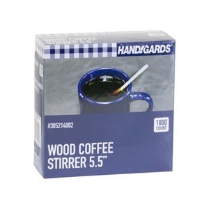 Handgards Wood Disposable Stirrers – 5.5″ 1000 Count